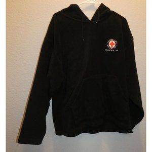 Women's Black Fleece Pullover, Small, Embroidered Logo